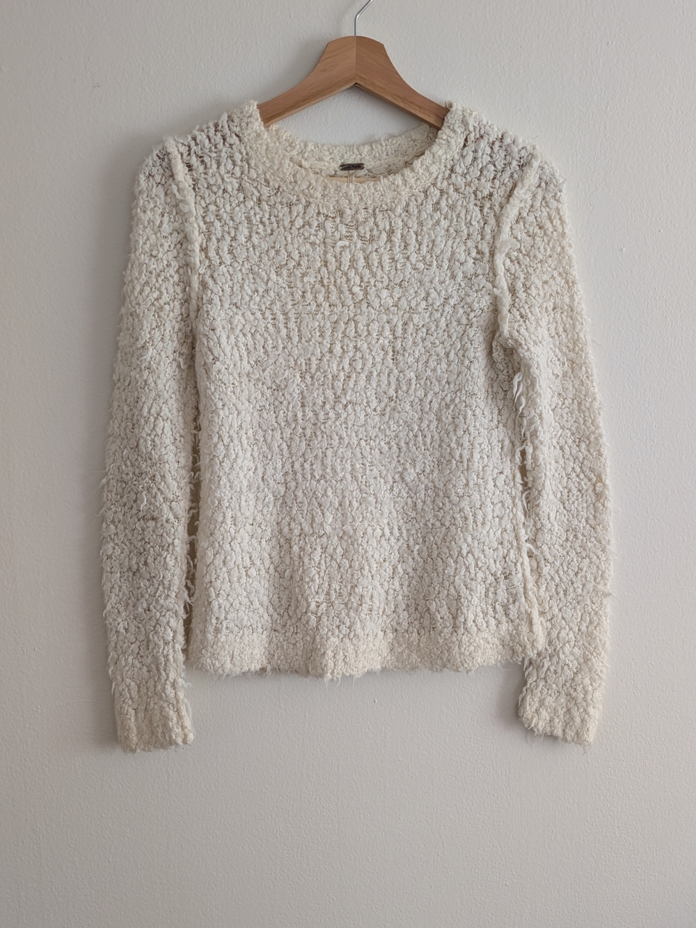 Cozy Cream Textured Knit Sweater Pullover Sweater